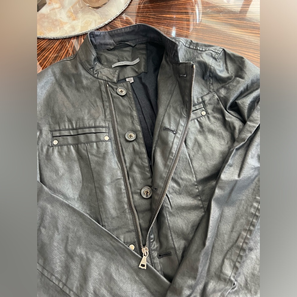 John varvatos men’s size 44 motorcycle half collar jacket